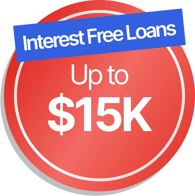 Up to $15k interest-free loans