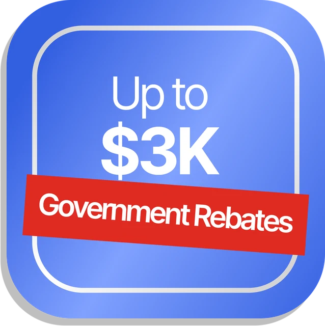 Up to $3k government rebates